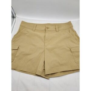 Eddie Bauer Women's Size 14 Khaki Beige‎ Cargo Shorts Hiking Outdoor
